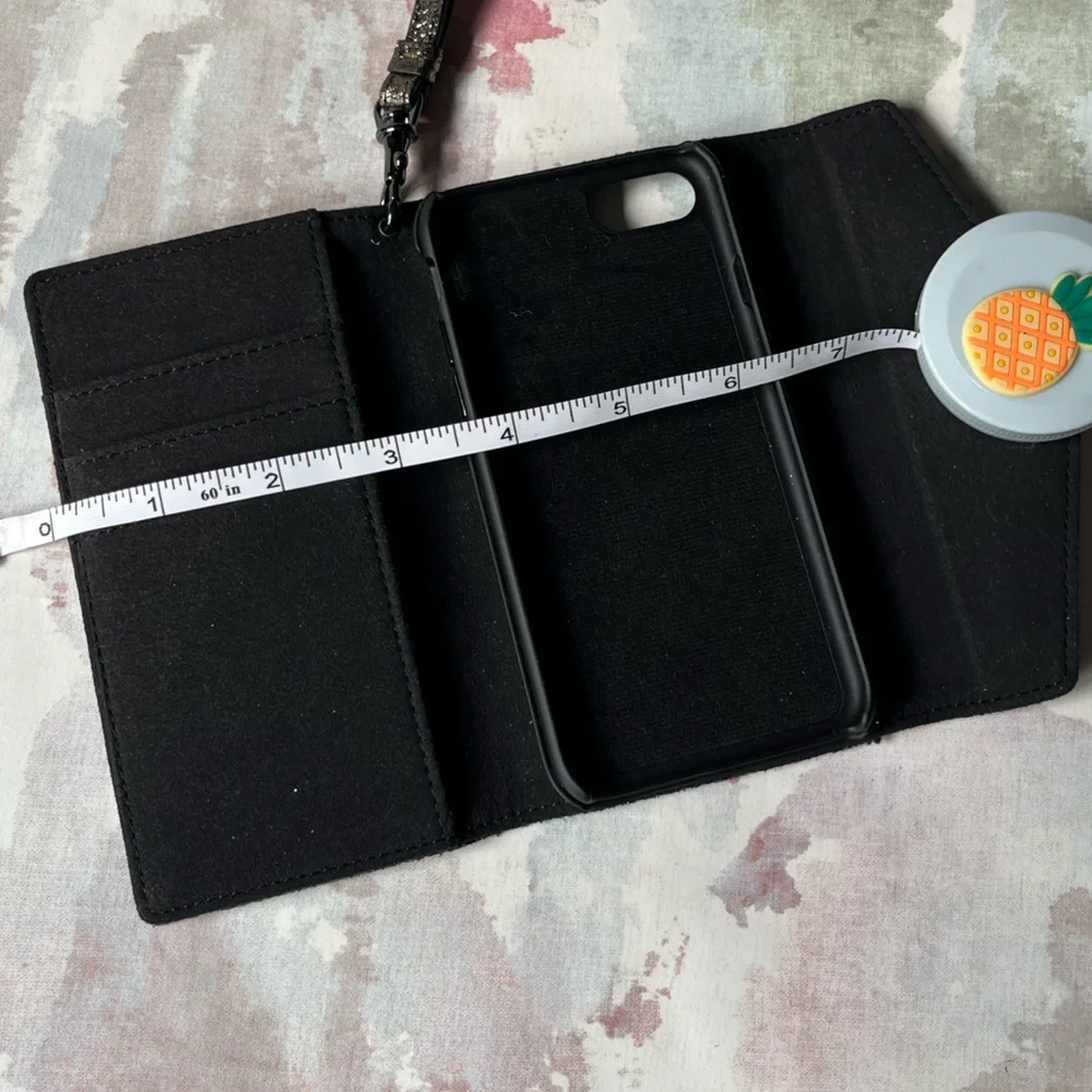 Rebecca Minkoff Black Phone Case Wallet Wristlet (Fits Vintage IPhone 7/8) - Picture 9 of 14